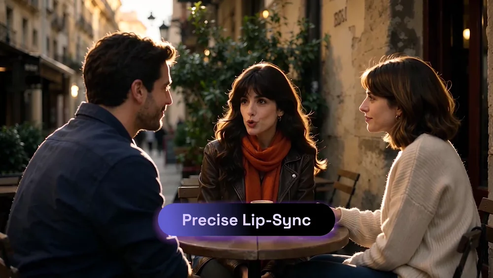 An expressive conversation scene from an OmniHuman 2.0 demonstration.