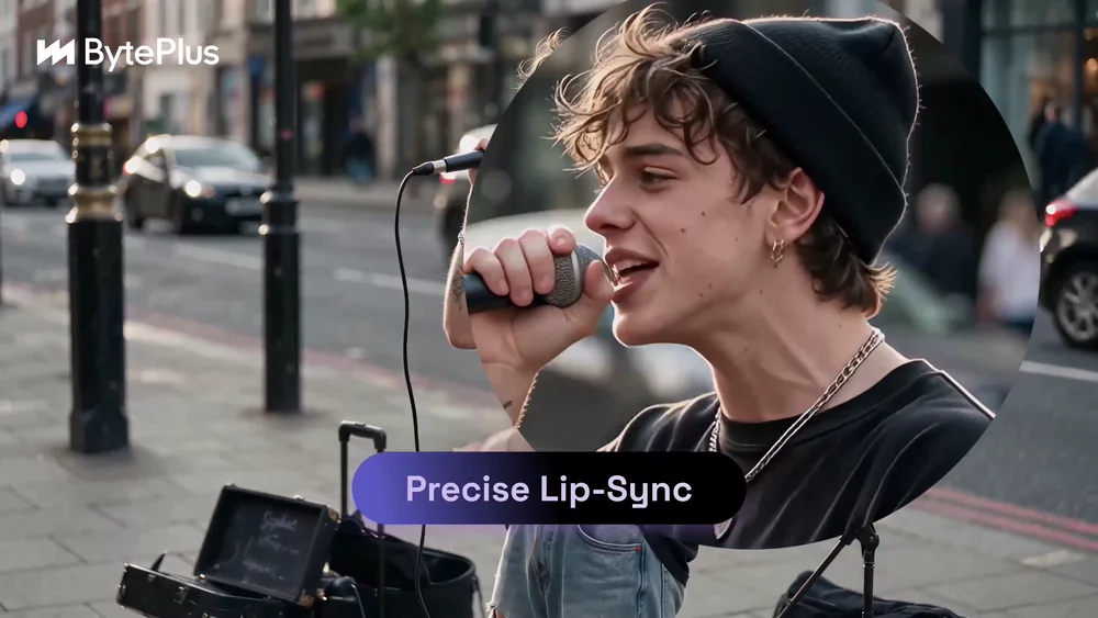 A singer performing in an official OmniHuman 2.0 demonstration.